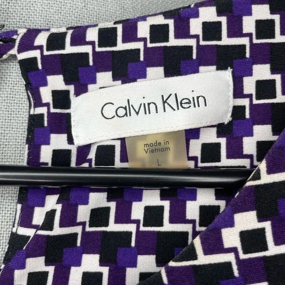 Calvin Klein purple stretch sleeveless tank-top blouse - Picture 5 of 6